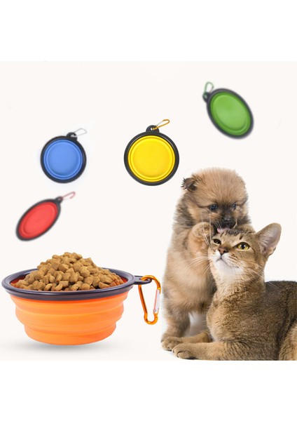 G Silikon Köpek Besleyici Kase Karabina ile Katlanır Kedi Kase Seyahat Köpek Besleme Malzemeleri Gıda Su Deposu Evcil Hayvan Aksesuarları Için (Yurt Dışından) fırsatları