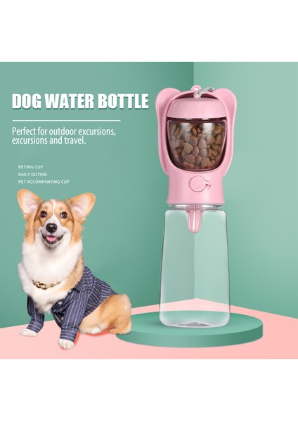Pink1 550 ml Küçük Büyük Köpekler Için Taşınabilir Köpek Su Şişesi Kase Açık Yürüyüş Köpek Pet Seyahat Su Şişesi Kedi Suluk Pet Malzemeleri (Yurt Dışından) modelleri