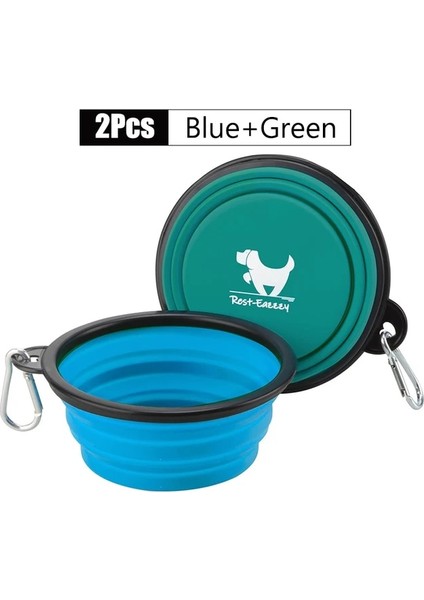 Mavi Yeşil 1000ML 1000ML/350ML Büyük Katlanabilir Köpek Pet Katlanır Silikon Kase Açık Seyahat Taşınabilir Köpek Maması Kabı Besleyici Bulaşık Kase 2 Adet (Yurt Dışından) fiyatları