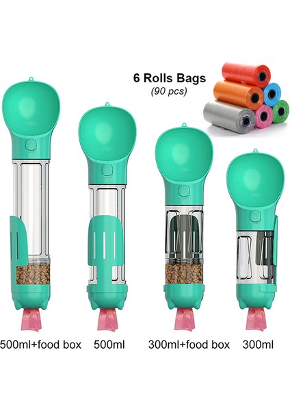 Mavi-6 Rulo Çanta 300 ml Yiyecek Kutusu ile Kommılıfe Taşınabilir Kedi Köpek Su Şişesi Mama Besleyici Içki Kaka Dağıtıcı 3'ü 1 Arada Sızdırmaz Çok Fonksiyonlu Köpek Suluk Şişesi (Yurt Dışından) fiyatları