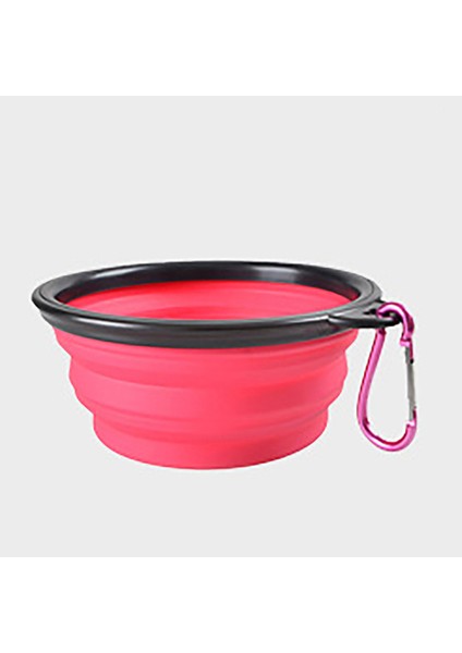 Pembe 350ML 1000ML Büyük Katlanabilir Köpek Pet Katlanır Silikon Kase Açık Seyahat Taşınabilir Köpek Maması Kabı Besleyici Bulaşık Kase Pet Gıda (Yurt Dışından)