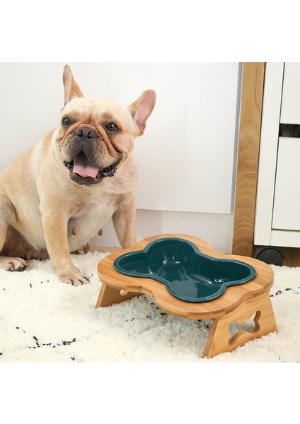 Beyaz Bir Boyut Köpek Kase Devrilme Önleyici Kemik Şekli Kase Seramik Büyük Köpek Maması Kase Besleme Sevimli Koruma Servikal Omurga Tek ve Çift Kase (Yurt Dışından) modelleri