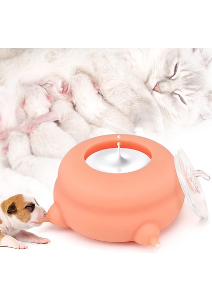 4 Nipel Besleyici Pembe 200 ml Yavru Süt Besleyici Pet Köpek Kedi Bebek Bakım Istasyonu Çoklu Yavru Yavrular Için Besleme Yavru Şişe Kabarcık Süt Besleyici Kase (Yurt Dışından) fiyatları