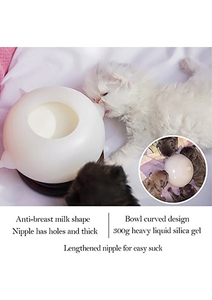 4 Nipel Besleyici Pembe 200 ml Yavru Süt Besleyici Pet Köpek Kedi Bebek Bakım Istasyonu Çoklu Yavru Yavrular Için Besleme Yavru Şişe Kabarcık Süt Besleyici Kase (Yurt Dışından) modelleri