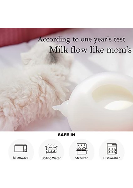 4 Nipel Besleyici Pembe 200 ml Yavru Süt Besleyici Pet Köpek Kedi Bebek Bakım Istasyonu Çoklu Yavru Yavrular Için Besleme Yavru Şişe Kabarcık Süt Besleyici Kase (Yurt Dışından) indirimleri