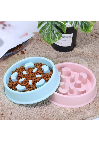 Açık Mavi Pet Yavaş Yemek Kasesi Küçük Köpek Boğulmaz Kase Kaymaz Yavaş Mama Besleyici Köpek Pirinç Kase Kediler ve Köpekler Için Evcil Hayvan Malzemeleri Mevcuttur (Yurt Dışından) modelleri