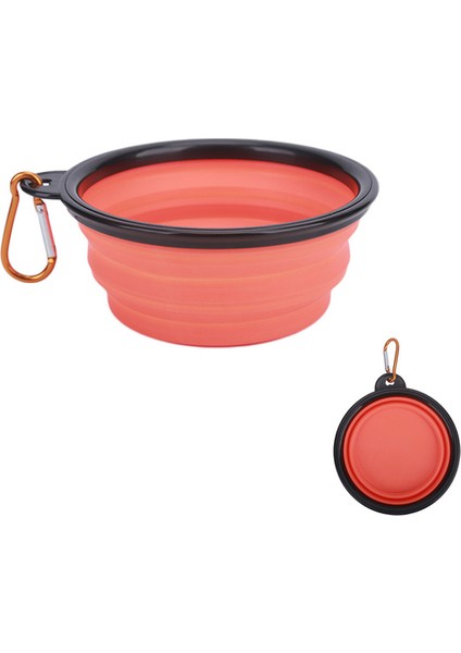 Turuncu Bir Boyut 1 Adet Katlanır Silikon Köpek Kasesi Kıyafet Taşınabilir Seyahat Kasesi Köpek Besleyici Eşyaları Küçük Çamur Köpek Maması Kaseleri Evcil Hayvan Aksesuarları (Yurt Dışından)