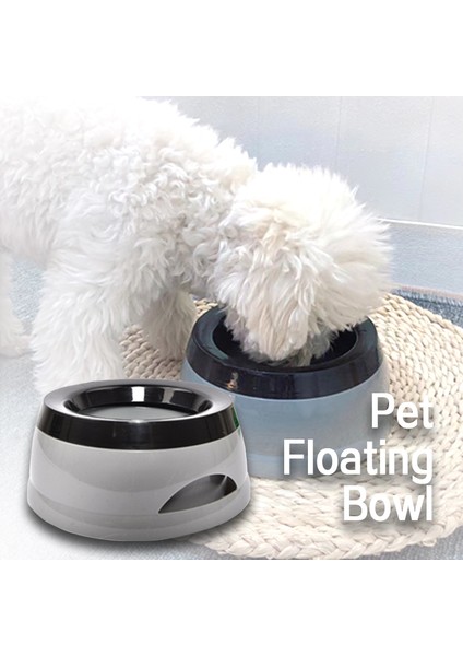 Gri Taşınabilir Pet Yüzen Kase Köpek Su Tiryakisi Anti Sıçrama Anti Islak Ağız Su Kasesi Küçük Midium Büyük Köpekler (Yurt Dışından) fiyatları