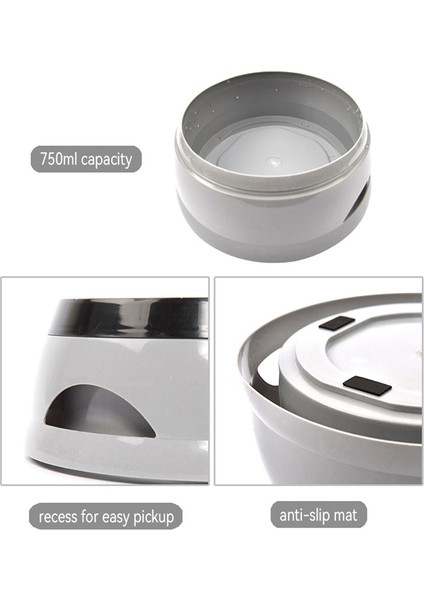 Gri Taşınabilir Pet Yüzen Kase Köpek Su Tiryakisi Anti Sıçrama Anti Islak Ağız Su Kasesi Küçük Midium Büyük Köpekler (Yurt Dışından) fırsatları