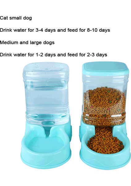 Mavi Gıda Su Sebili 3.8l Plastik Evcil Hayvan Besleme Tiryakisi Kedi Köpek Otomatik Besleyici Büyük Kapasiteli Içme Hayvan Yemi Su Şişesi Dropshipping (Yurt Dışından) fırsatları