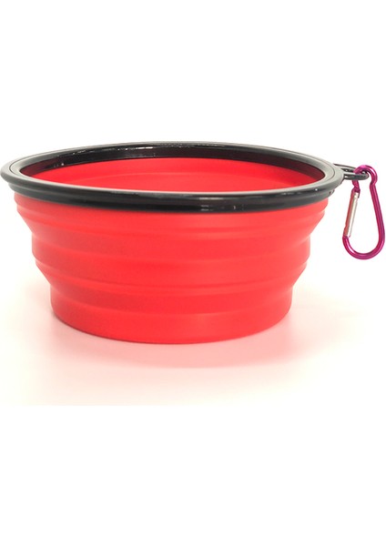 Kırmızı 350ML 350 1000ML Büyük Katlanabilir Köpek Kase Seyahat Aksesuarları Köpek Yemek Tabağı Kase Kedi Konteyner Besleyici Su Şişesi Meyve Kasesi (Yurt Dışından)