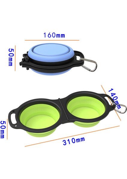 Stil 6 Mavi Silikon Çift Köpek Kaseleri Katlanabilir Hayvan Mama Kabı Taşınabilir Açık Seyahat Kedi Köpekler Besleme Yiyecek Kasesi Katlanabilir Köpek Yavru Kedi Besleyici (Yurt Dışından) modelleri