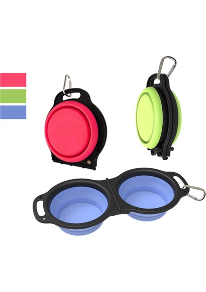 Stil 6 Mavi Silikon Çift Köpek Kaseleri Katlanabilir Hayvan Mama Kabı Taşınabilir Açık Seyahat Kedi Köpekler Besleme Yiyecek Kasesi Katlanabilir Köpek Yavru Kedi Besleyici (Yurt Dışından) fırsatları