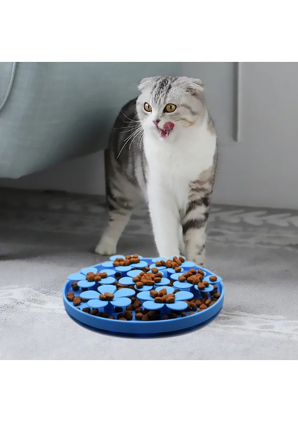 Siyah Yuvarlak Yavaş Besleyici Köpek Kase Snuffle Mat Yalama Pedi Anti Yutkunma Sağlıklı Beslenme Interaktif Şişkinlik Durdurma Kaymaz Hayvan Mama Kabı Köpekler Için (Yurt Dışından) fiyatları