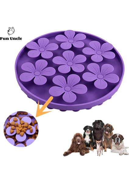 Siyah Yuvarlak Yavaş Besleyici Köpek Kase Snuffle Mat Yalama Pedi Anti Yutkunma Sağlıklı Beslenme Interaktif Şişkinlik Durdurma Kaymaz Hayvan Mama Kabı Köpekler Için (Yurt Dışından) indirimleri