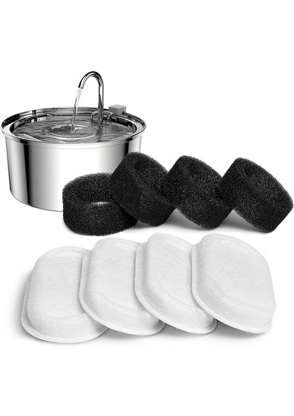 DC-X8PCS Filtre Değiştirilmiş Aktif Karbon Filtre Kedi Su Sebili Yedek Filtre Su Pompası Temizleme Aracı Çeşme Aksesuarları (Yurt Dışından)