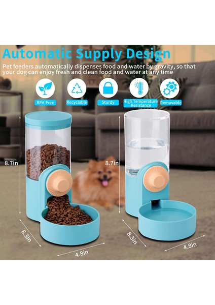 Su ve Feed2 Hayvan Mama Kabı Otomatik Asılı Kafes Büyük Kapasiteli Tiryakisi Besleyici Köpek Seti Yavru Kediler Için Evcil Hayvan Malzemeleri Tavşan Evcil Hayvan Besleme Ürünü (Yurt Dışından) modelleri