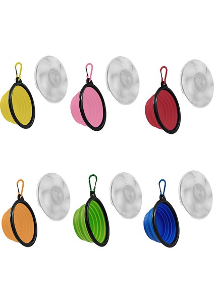 Pembe Katlanabilir Kedi Köpek Kapaklı Kase Taşınabilir Silikon Gıda Su Bulaşık Besleyici Seyahat Yürüyüş Kamp Için Pet Besleme Sulama Bardağı (Yurt Dışından) indirimleri