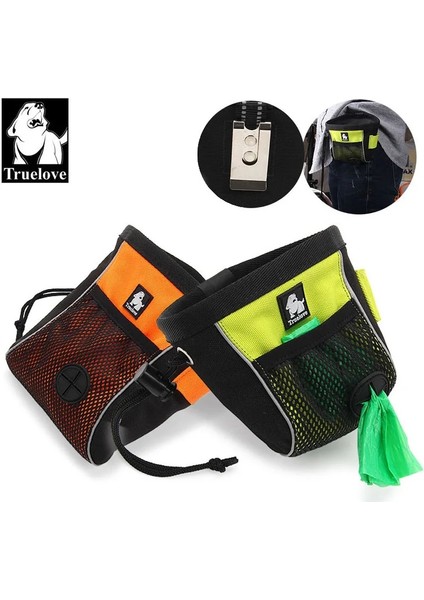 Orange S Truelove Taşınabilir Seyahat Köpek Aperatif Ikram Çantası Yansıtıcı Evcil Hayvan Eğitimi Klipsli Kese Çanta Kolay Depolama Bel Çantası Kaka Torbası Dağıtıcı (Yurt Dışından)