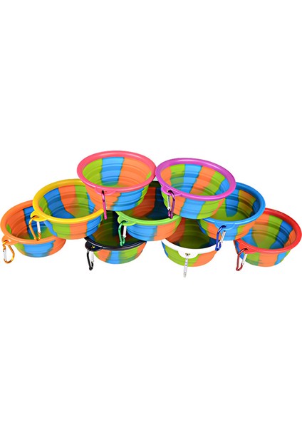 Turuncu S 9 Renk Kamuflaj Hayvan Mama Kabı Tokalı Su Gıda Kabı Küçük Köpekler Için Pet Besleyici Köpek Biberon Kaseler Köpek Malzemeleri (Yurt Dışından) fiyatları