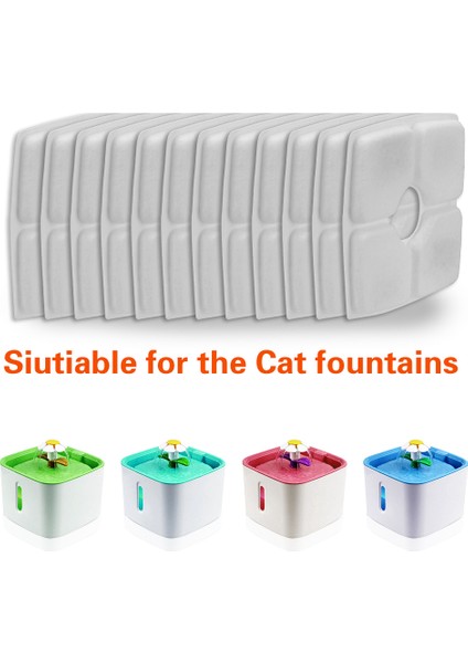 Yuvarlak 6 Adet Değiştirilmiş Aktif Karbon Filtre Pet Köpek Için Yuvarlak Çeşme Dağıtıcı Kedi Su Içme Çeşmesi Yedek Filtreler Çiçek (Yurt Dışından) fırsatları