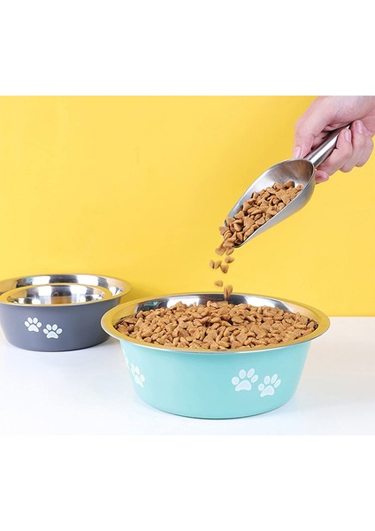 Gri L 1560 ml Köpek Kaseleri Kaymaz Besleme Kaseleri Küçük Orta Büyük Köpekler Için Paslanmaz Çelik Su Kaseleri Mama Kasesi Yükseltilmiş Yükseltilmiş Evcil Hayvan Besleyiciler (Yurt Dışından) fırsatları