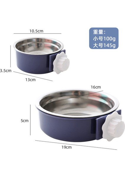 Mavi 15 cm 2022 Yeni Sıcak Satış Taşınabilir Asılı Paslanmaz Çelik Köpek Kase/çift Evcil Hayvan Kaseleri (Yurt Dışından) fiyatları