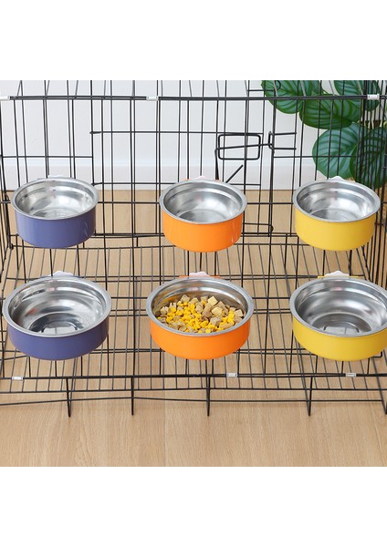 Mavi 15 cm 2022 Yeni Sıcak Satış Taşınabilir Asılı Paslanmaz Çelik Köpek Kase/çift Evcil Hayvan Kaseleri (Yurt Dışından) modelleri