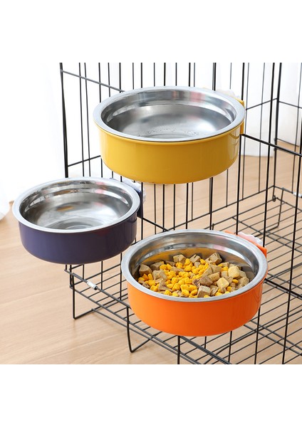 Mavi 15 cm 2022 Yeni Sıcak Satış Taşınabilir Asılı Paslanmaz Çelik Köpek Kase/çift Evcil Hayvan Kaseleri (Yurt Dışından) fırsatları