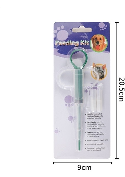 Yeşil 1 Adet Evcil Hayvan Ilaç Şırınga Tablet Hap Makinesi Tabancası Piller Itme Dağıtıcı Ilaç Su Süt Şırınga Köpek Kedi Tüp Besleyici Araçları Besleyici (Yurt Dışından)