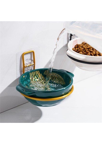 Resim Olarak Yeni Seramik Hayvan Mama Kabı Köpek Kedi Kase Asın Sabit Köpek Kafesi Su Mama Besleyici Kediler Köpekler Köpek Asılı Duvar Kafes Yemekleri (Yurt Dışından) indirimleri