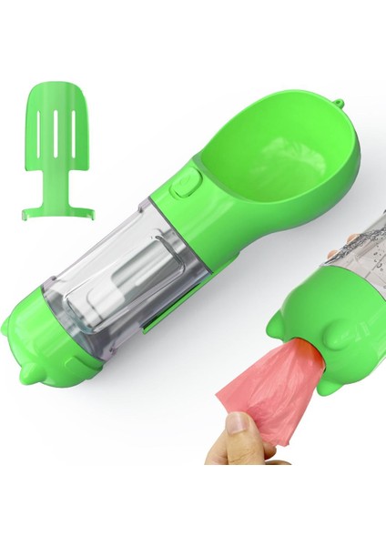 Sarı 300ML Yiyecek Kutusu Var 4'ü 1 Arada Çok Fonksiyonlu Taşınabilir Pet Köpek Su Şişesi Küçük Büyük Köpekler Için Kaseler Besleme Su Sebili Köpek Kumu Küreği (Yurt Dışından) modelleri