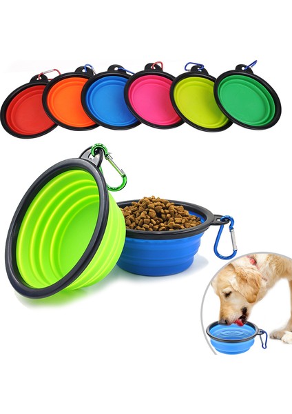 Siyah 1500 ml 650 ml Katlanabilir Köpek Kase Pet Katlanır Silikon Kase Açık Seyahat Taşınabilir Köpek Suluk Köpekler Için Yiyecek Kasesi Kedi Besleyici (Yurt Dışından)