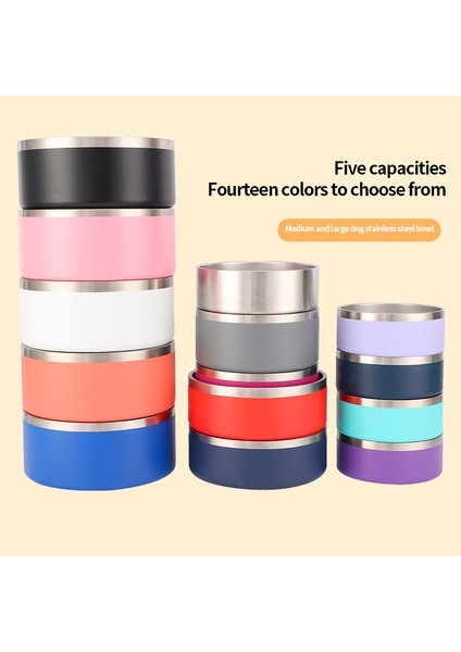 Pembe 64 Ons Paslanmaz Çelik Yuvarlak Köpek Kasesi Kedi Kase Çift Vakum Besleme Hayvan Mama Kabı Büyük Kapasiteli Köpek Maması Kasesi (Yurt Dışından) indirimleri