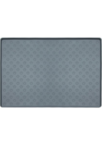 Gri 48X30 cm Evcil Hayvan Mama Matı Pet Placemat Köpek Hayvan Mama Kabı Ped Köpekler ve Kediler Su Geçirmez Besleme Matı Gıda ve Su Taşmasını Önlemek Silikon (Yurt Dışından)