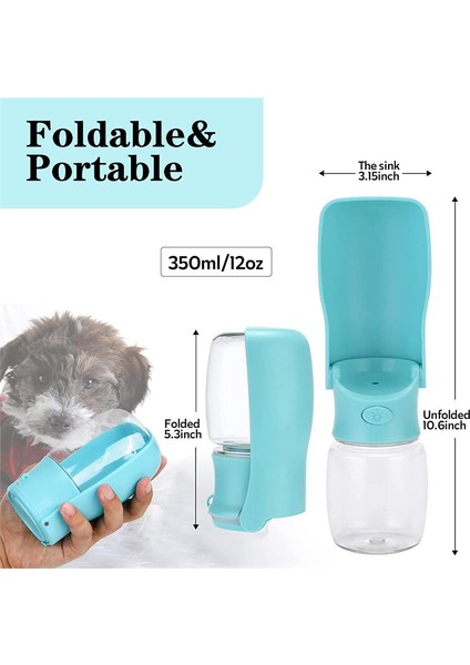 Mavi 550 ml Taşınabilir Sızdırmaz Gıda Sınıfı Plastik Köpek Seyahat Su Şişesi Pet Su Şişesi Köpek Kedi Için Açık Yürüyüş Yürüyüş Seyahat (Yurt Dışından) indirimleri