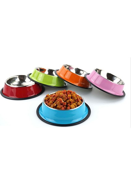 03 15 cm Montajlı Çok Renkli Paslanmaz Çelik Köpek Kedi Kase Kaymaz Düşmez Yemek Içecek Pet Gıda Konteyner Besleyici Bulaşık Kase (Yurt Dışından) modelleri