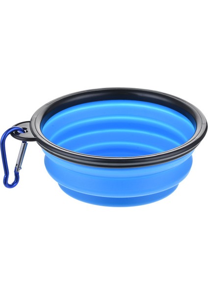 Açık Mavi 350ML Klipssiz 350ML 1000ML Karabinalı Silikon Köpek Kasesi Katlanabilir Gıda Kabı Dış Mekan Seyahat Evcil Hayvan Besleme Kasesi Evcil Hayvan Malzemeleri (Yurt Dışından)