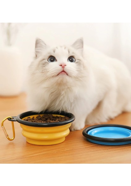 Açık Mavi 350ML Klipssiz 350ML 1000ML Karabinalı Silikon Köpek Kasesi Katlanabilir Gıda Kabı Dış Mekan Seyahat Evcil Hayvan Besleme Kasesi Evcil Hayvan Malzemeleri (Yurt Dışından) fırsatları