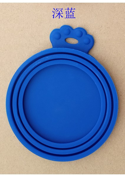 Koyu Mavi Silikon Konserve Kapaklı Mühürlü Besleyiciler Gıda Konservesi Kapağı Yavru Köpek Kedi Depolama Üst Kapağı Yeniden Kullanılabilir Kapak Kapağı Sağlık Pet Günlük Malzemeleri (Yurt Dışından)