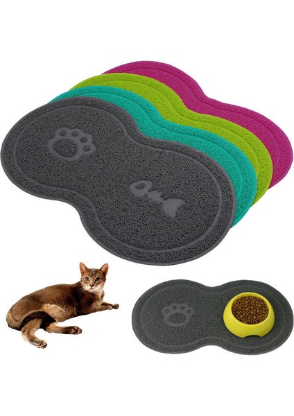 Gül Kırmızı Kedi ve Köpek Pet Mat Sevimli Kedi Kumu Pedi Ayak Mat Kaymaz Bulaşık Kase Gıda Besleme Mat Ped Yerleştirme Evcil Hayvan Aksesuarları (Yurt Dışından)