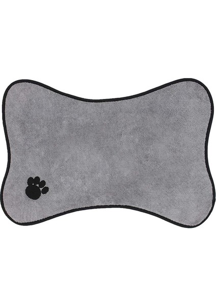 Gri Pet Placemat Köpek Kedi Maması Mat Pamuk Pet Besleme Pedi Orta Küçük Köpekler Kase Mat Kedi Paspasları Su ve Yiyeceklerin Dökülmesini Önler (Yurt Dışından)