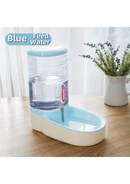 Mavi Beyaz 1 Pc Köpek Otomatik Besleyici Suluk Seti Yerçekimi Pet Gıda Dağıtıcıları Kedi Su Sebili 3.8l Köpekler Için Büyük Kapasiteli Saklama Kabı (Yurt Dışından)