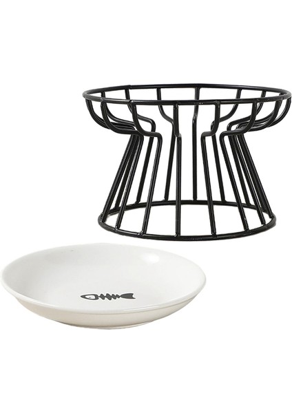 B Seramik Yükseltilmiş Hayvan Mama Kabı Gıda Su Ikramları Kediler ve Köpekler Için Malzemeleri Açık Besleme Içme Aksesuarları Köpek Kedi Standı Kase (Yurt Dışından)