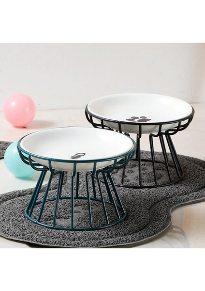 B Seramik Yükseltilmiş Hayvan Mama Kabı Gıda Su Ikramları Kediler ve Köpekler Için Malzemeleri Açık Besleme Içme Aksesuarları Köpek Kedi Standı Kase (Yurt Dışından) fiyatları