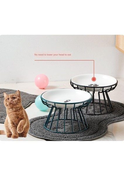 B Seramik Yükseltilmiş Hayvan Mama Kabı Gıda Su Ikramları Kediler ve Köpekler Için Malzemeleri Açık Besleme Içme Aksesuarları Köpek Kedi Standı Kase (Yurt Dışından) indirimleri