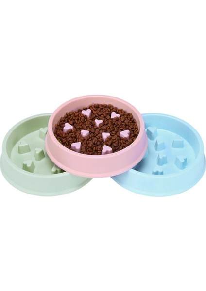 Stil 4 1 Adet Beyaz Renk 2023 Yeni Pet Köpek Kase Yavaş Besleyici Plastik Anti Boğulma Yavru Kedi Yemek Tabağı Kase Anti-Gulping Yemek Tabağı (Yurt Dışından) modelleri