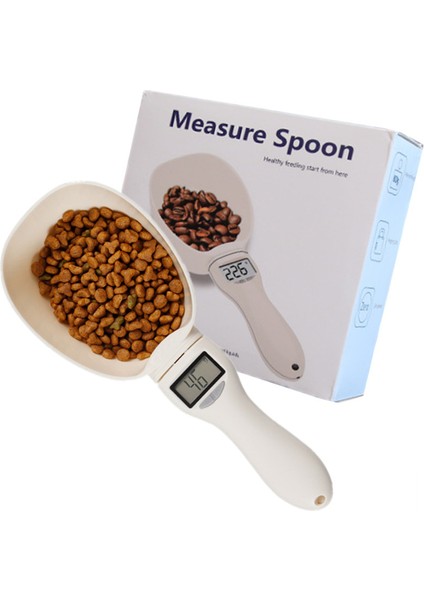 Beyaz Evcil Hayvan Yemi Ölçeği Elektronik Ölçüm Aracı Yeni Köpek Kedi Besleme Kasesi Ölçüm Kaşığı Mutfak Terazisi Dijital Ekran 250ML (Yurt Dışından) fiyatları