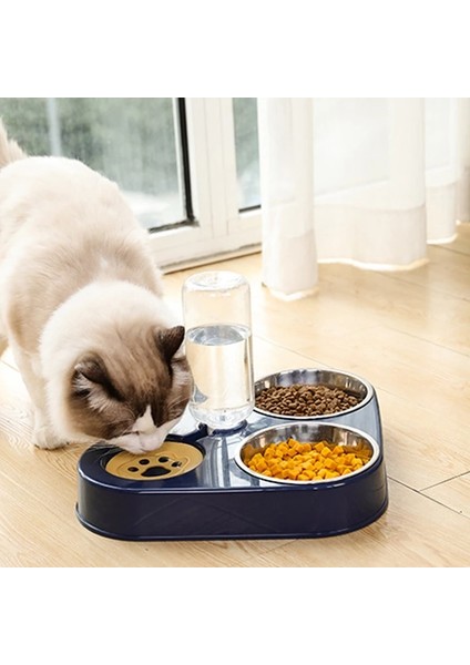 Pembe 37.5X26.5X5.2 cm 3 In 1 Pet Köpek Besleyici Kase Köpek Su Şişesi Kedi Otomatik Tiryakisi Pet Çift 3 Kase Paslanmaz Çelik Konteyner Pet Malzemeleri (Yurt Dışından) indirimleri