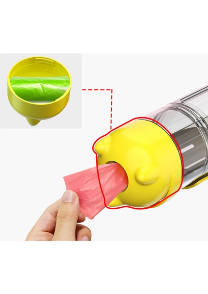 Sarı 300ML 500ML Taşınabilir Kedi Köpek Su Şişesi Mama Besleyici Tiryakisi Kaka Dağıtıcı 3 In 1 Sızdırmaz Çok Fonksiyonlu Köpek Suluk Şişesi (Yurt Dışından) indirimleri